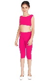  LEGGINS DANZA LYCRA TRE QUARTI FUCSIA BAMBINA